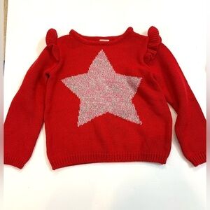 Girls Gymboree Red Star Sweater Sz 3T